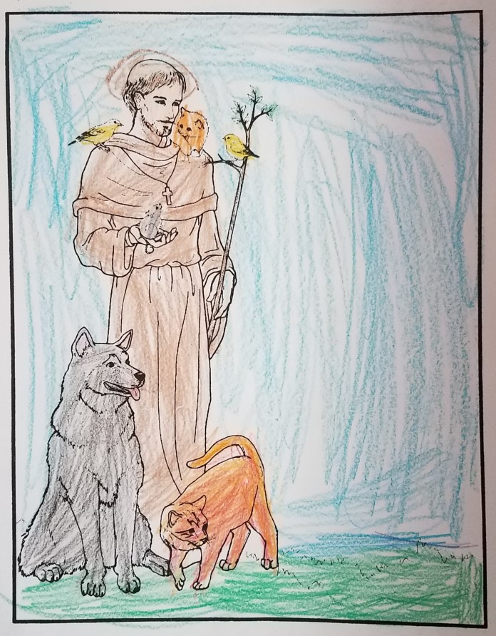 Saint Francis Coloring Book Page